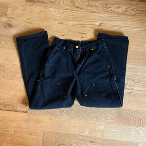 Carhartt B01 Double Front Knee Work Pants, Mens 28 x 30 ,Black